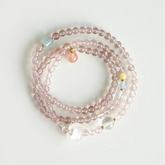 OZ  Dunhuang Series PK1001 Strawberry Rose Quartz & Southern Red Agate Bracelet